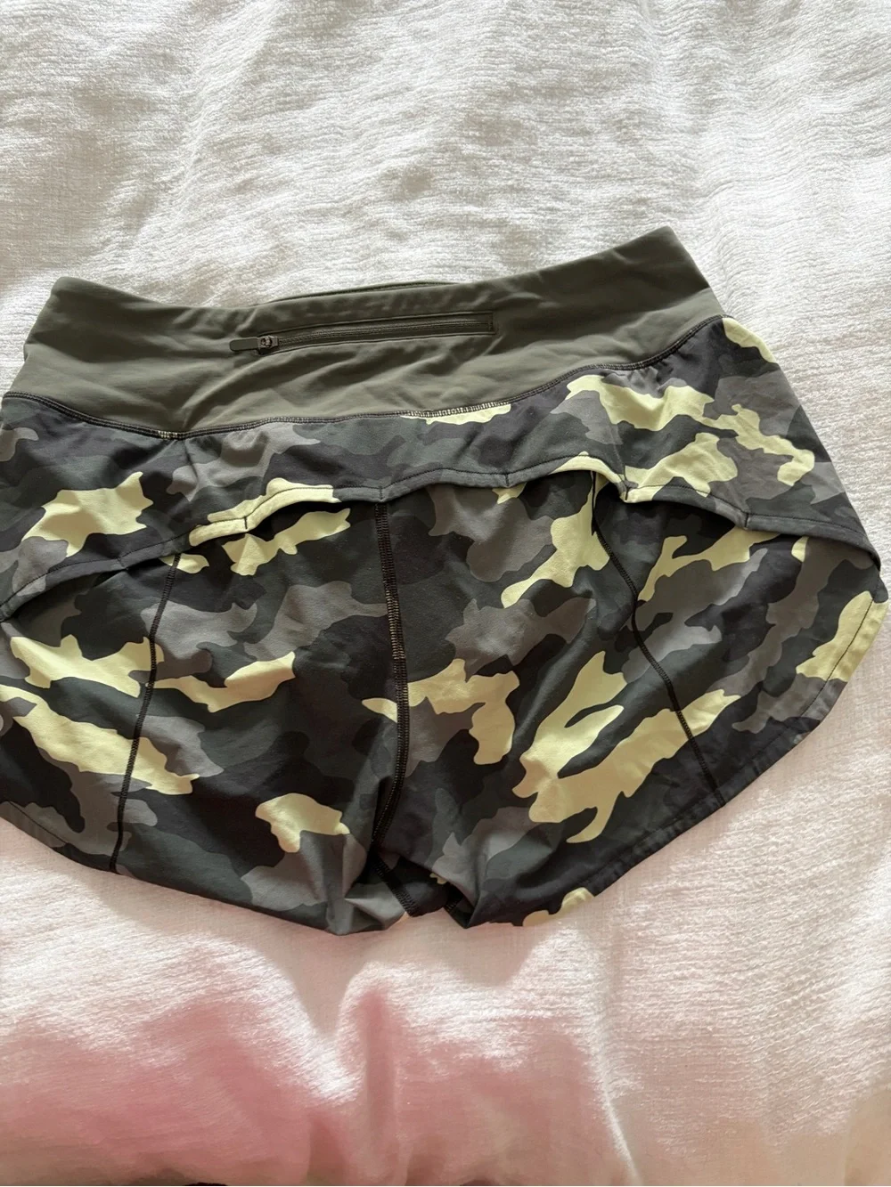 lululemon athletica Olive Camo Running Shorts